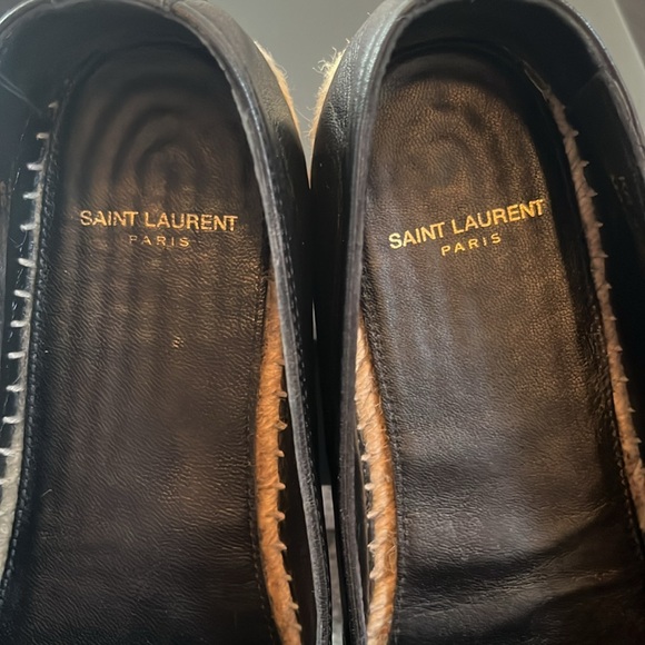 Saint Laurent monogram YSL leather espadrille in black size 38 - Picture 4 of 10